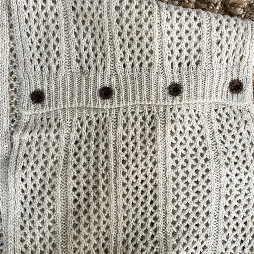 Grace & Lace Cream Knit Button-Up Scarf – Convertible Infinity, Like New